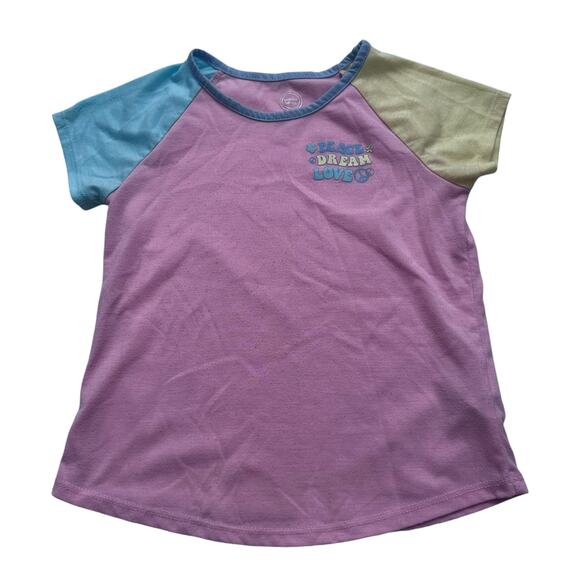 Wonder Nation Girls Pastel Color Block Pajama Set - M (7/8) - Picture 3 of 8